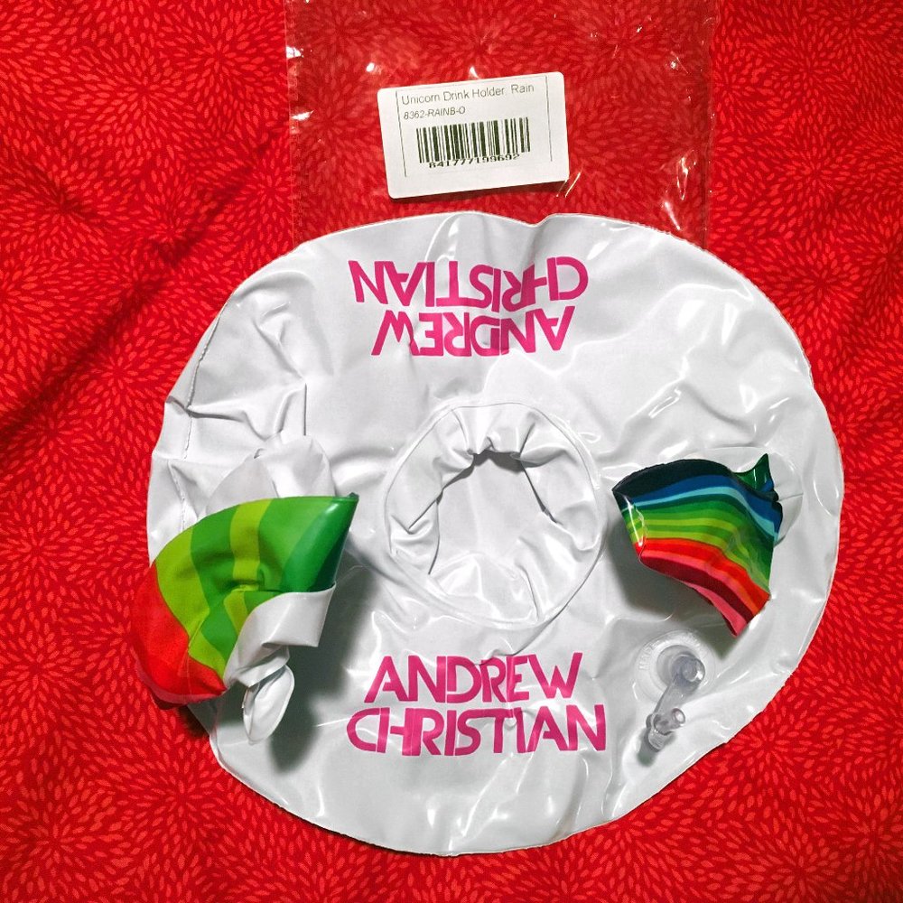 Andrew Christian Unicorn Pool Drink Holder NWTπ©²π - Picture 8 of 13